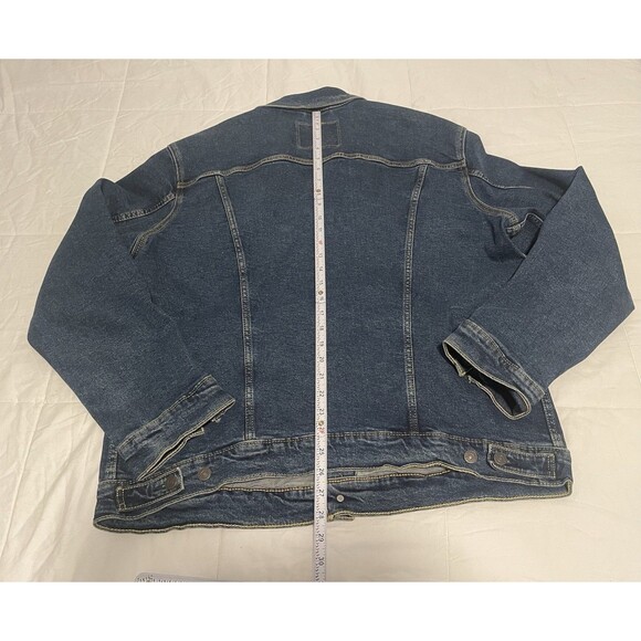 Levi's Strauss Denim Trucker Jean Jacket Men's Size XL WPL423 CA00342 Dark Wash - Picture 13 of 14